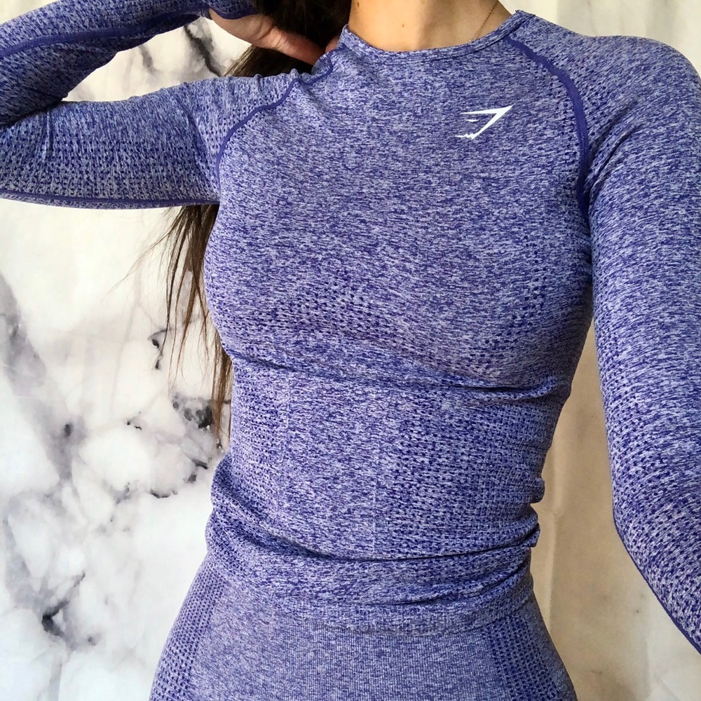 Gymshark Indigo Vital Seamless Long Sleeve Top